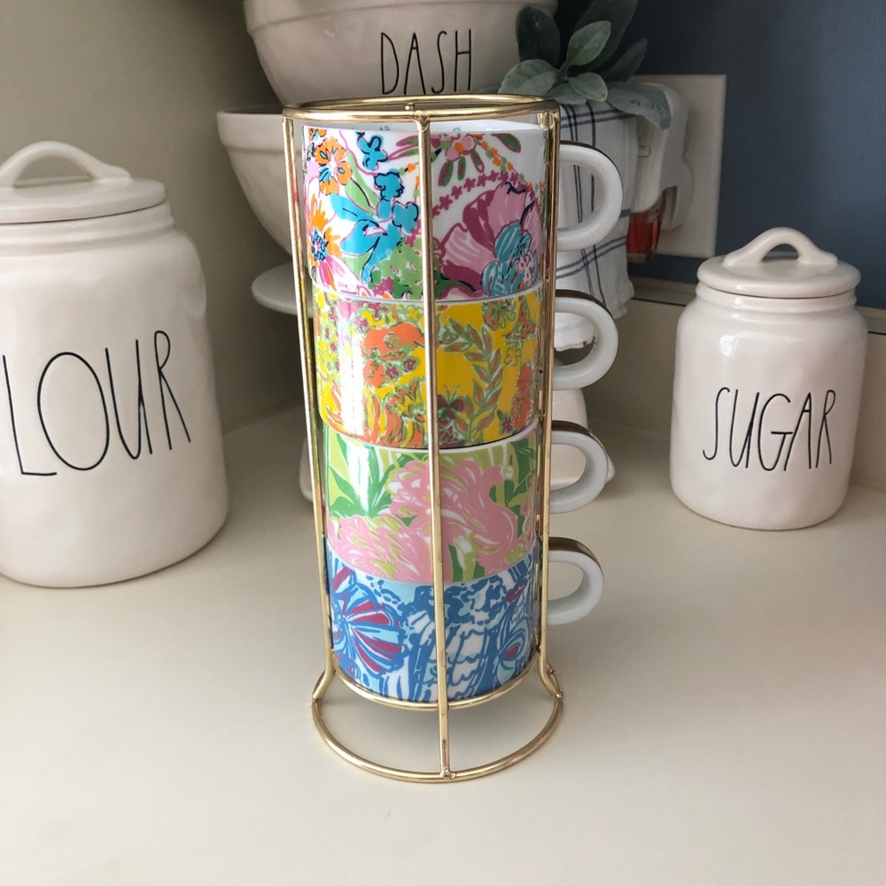 Lilly Pulitzer for Target espresso cups with stand